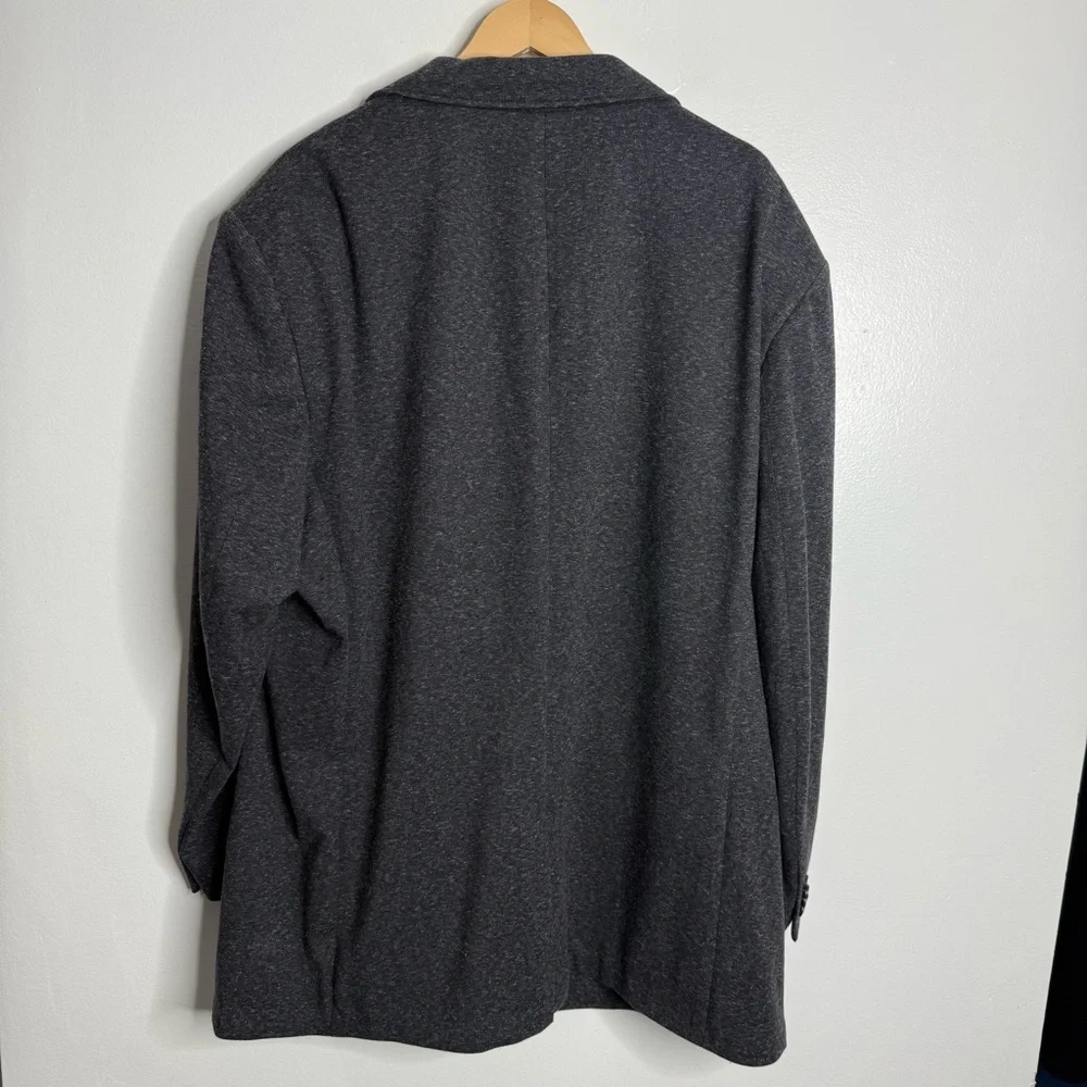 NWT Stitch Fix ArteFact Heathered Knit Blazer Stretchy‎ Gray 3XL Long Preppy